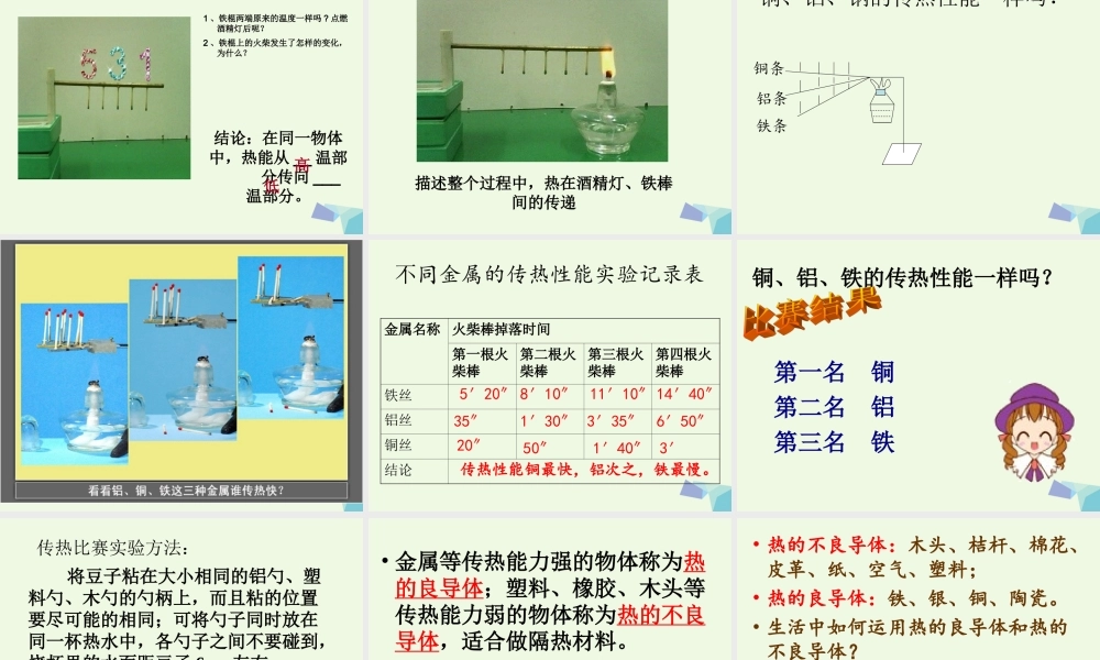 五年级科学上册 第14课 传热比赛课件2 冀教版-冀教版小学五年级上册自然科学课件
