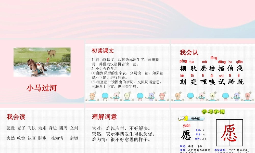 二年级语文下册 课文4 14 小马过河课件 新人教版-新人教级下册语文课件