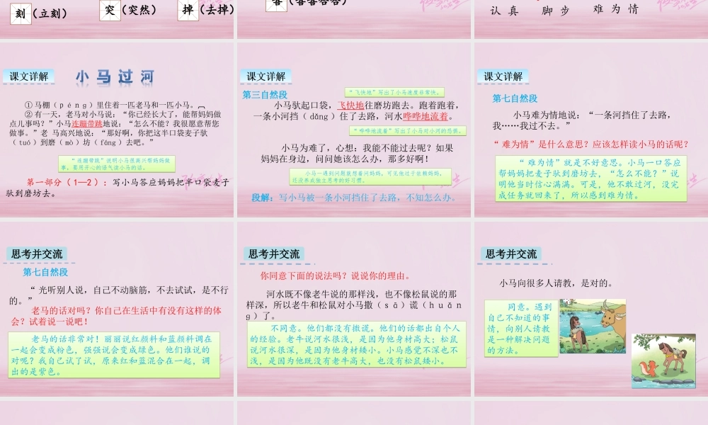 二年级语文下册 课文4 14 小马过河课件2 新人教版-新人教版小学二年级下册语文课件