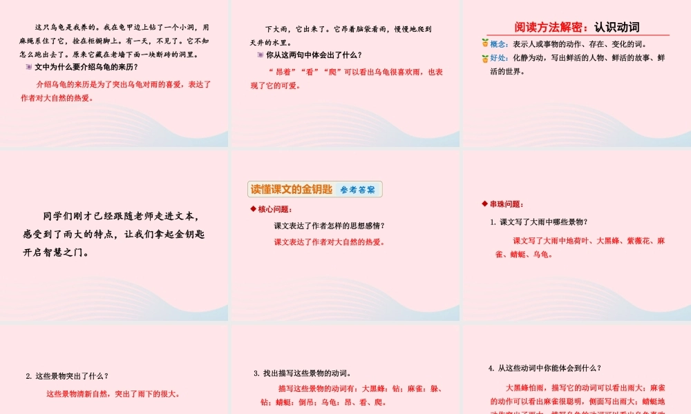 二年级语文下册 课文6 第23课《下大雨》（第2课时）课件 苏教版-苏教版小学二年级下册语文课件