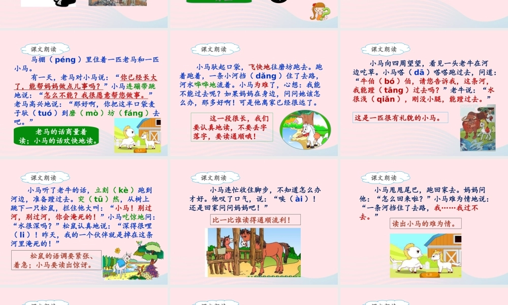 二年级语文下册 课文4 14《小马过河》（第1课时）课件 新人教版-新人教版小学二年级下册语文课件