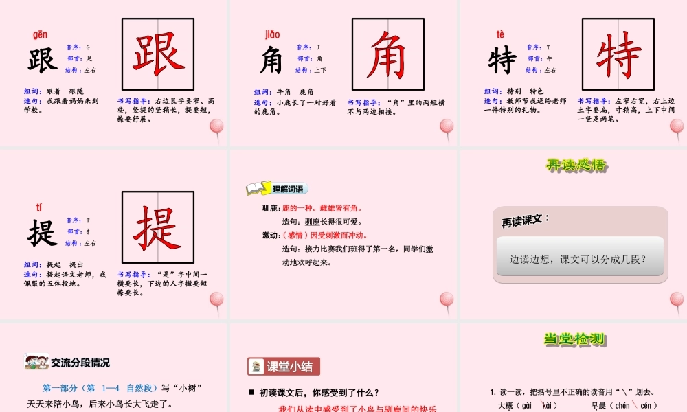 二年级语文下册 课文6 第25课《会走路的树》（第1课时）课件 苏教版-苏教版小学二年级下册语文课件