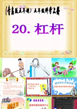 五年级科学上册 杠杆 9课件 青岛版