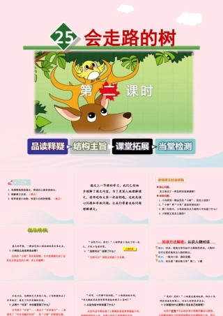 二年级语文下册 课文6 第25课《会走路的树》（第2课时）课件 苏教版-苏教版小学二年级下册语文课件