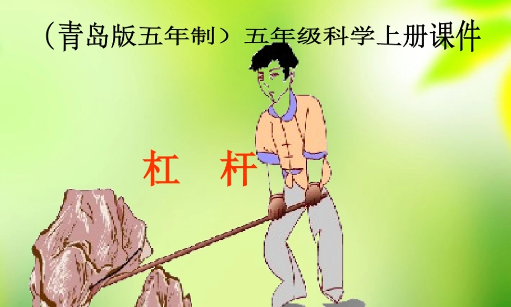 五年级科学上册 杠杆 10课件 青岛版