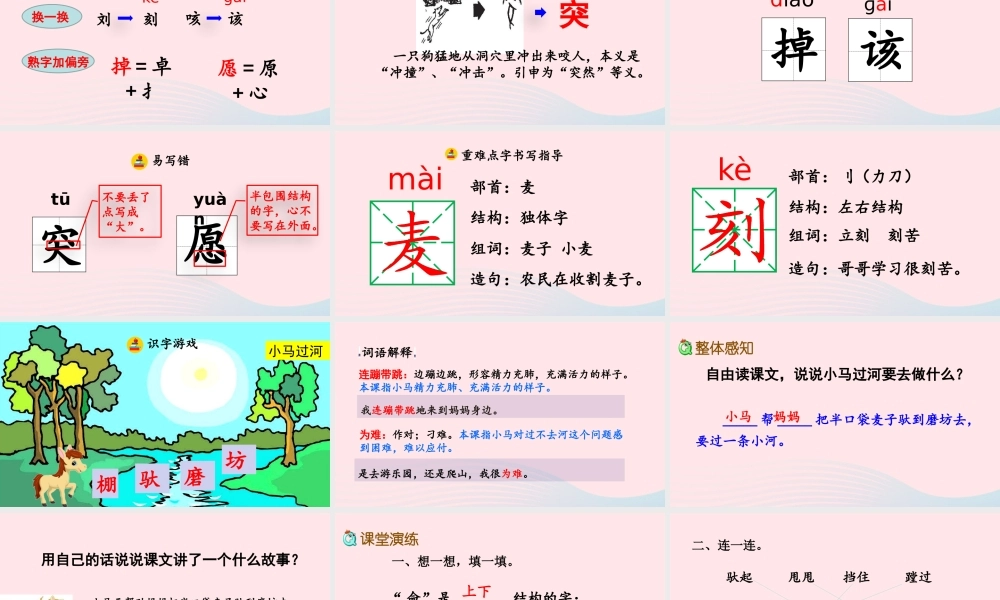 二年级语文下册 课文4 14《小马过河》教学课件 新人教版-新人教级下册语文课件