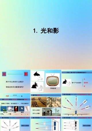五年级科学上册 光 1光和影课件 教科版-教科版小学五年级上册自然科学课件