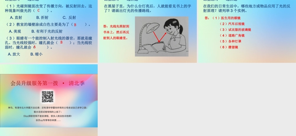 五年级科学上册 光 4光的反射课件 教科版-教科版小学五年级上册自然科学课件