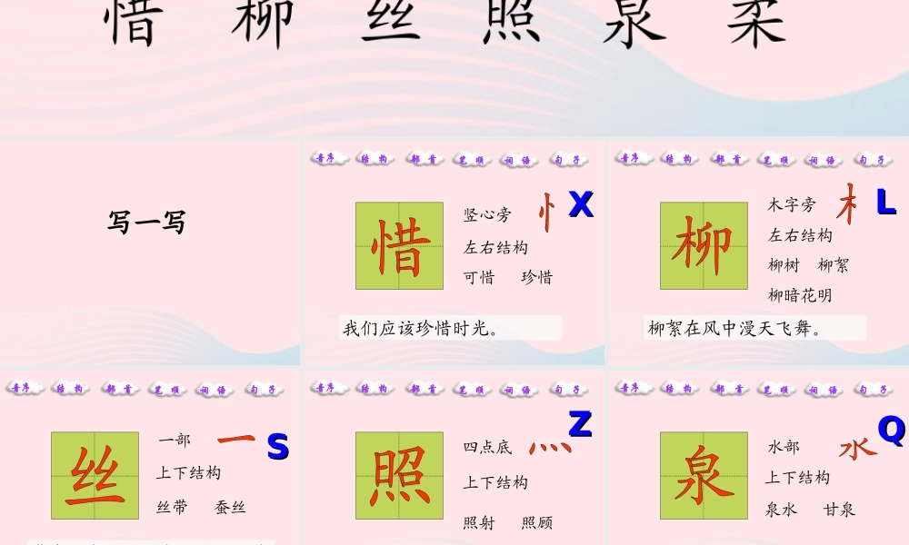 二年级语文下册 第一单元 第4课《咏柳》《小池》课件3 语文S版-语文S版小学二年级下册语文课件