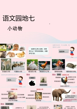 二年级语文下册 课文6 语文园地七《小动物》课件 新人教版-新人教版小学二年级下册语文课件