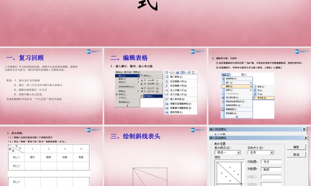 五年级信息技术上册 第13课 调整表格课件1 辽师大版（三起）（三起）