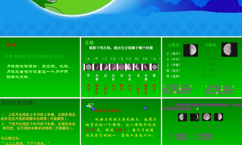 五年级科学上册 看月亮 3课件 苏教版