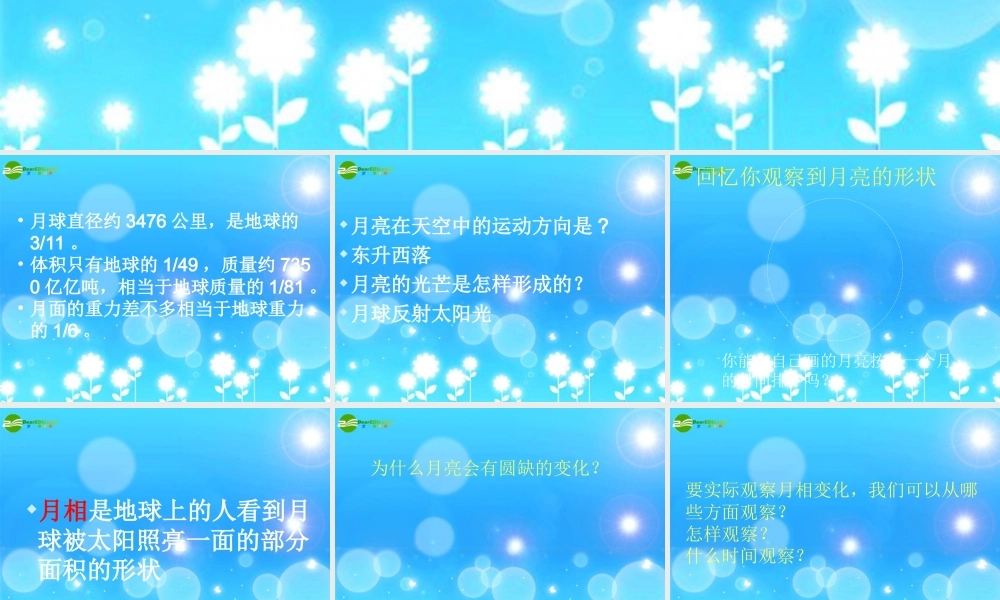 五年级科学上册 看月亮课件 苏教版