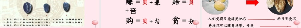 二年级语文下册 识字3 贝的故事课堂教学课件 新人教版-新人教版小学二年级下册语文课件