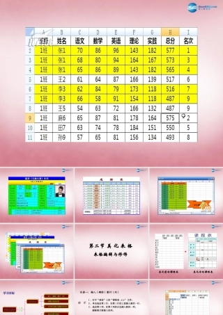 五年级信息技术上册 第14课 美化表格课件3 辽师大版（三起）