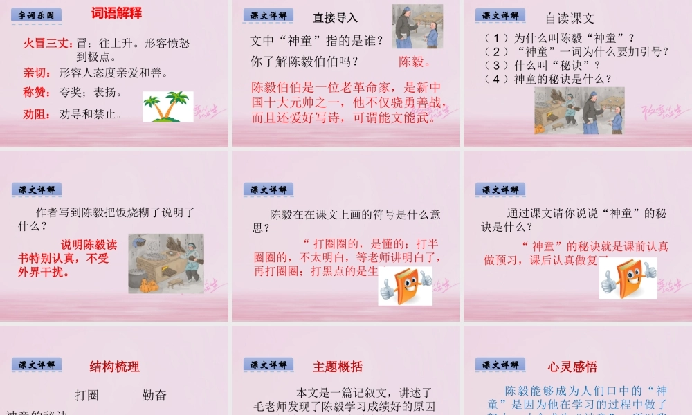 二年级语文下册 课文4 18“神童”的秘诀课件 西师大版-西师大版小学二年级下册语文课件