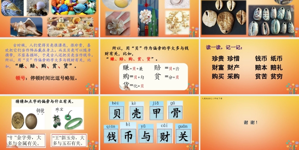 二年级语文下册 识字3“贝”的故事课件1 新人教版-新人教版小学二年级下册语文课件