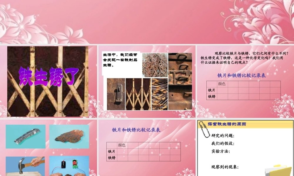 五年级科学上册 生锈 1课件 首师大版