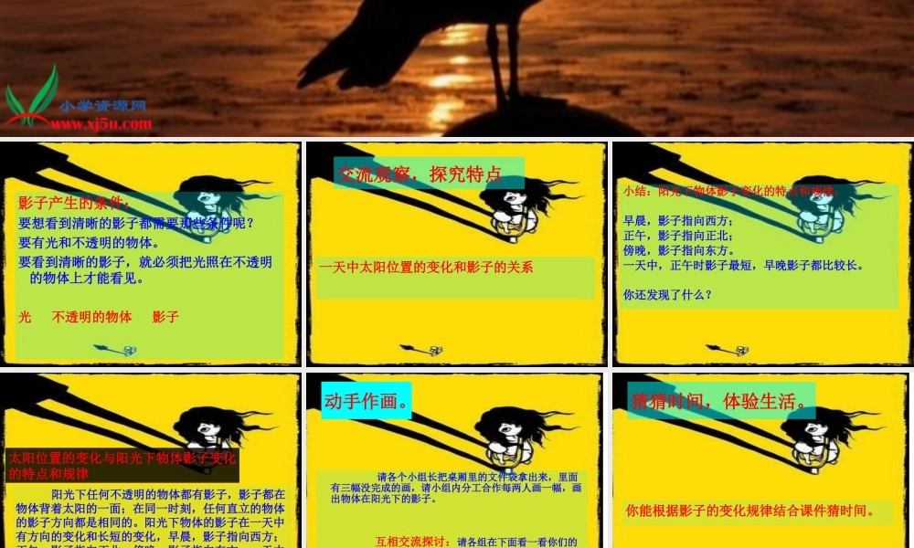 五年级科学上册 太阳和影子 3课件 苏教版