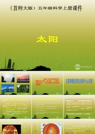 五年级科学上册 太阳课件 首师大版