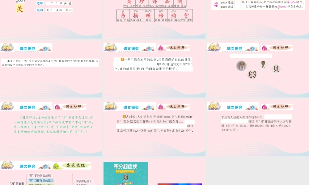 二年级语文下册 识字 3 贝的故事课件 新人教版-新人教版小学二年级下册语文课件
