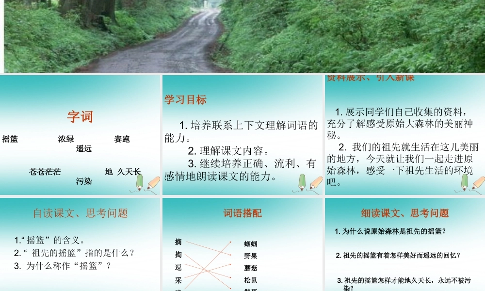 二年级语文下册 课文7 23 祖先的摇篮课件2 新人教版-新人教版小学二年级下册语文课件