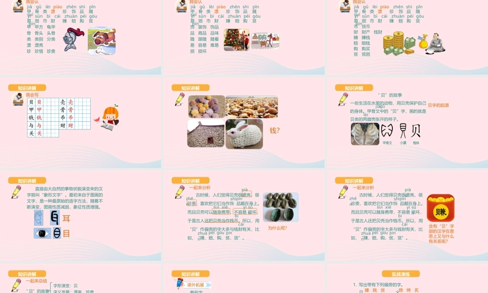 二年级语文下册 识字 3 贝的故事课件1 新人教版-新人教版小学二年级下册语文课件