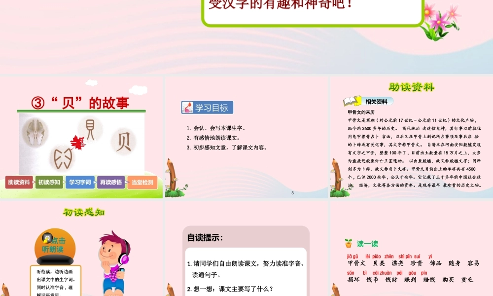 二年级语文下册 识字3《贝的故事》课件1 新人教版-新人教版小学二年级下册语文课件