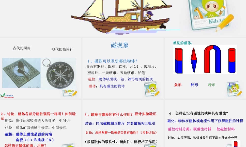 五年级科学上册 研究磁铁 4课件 苏教版
