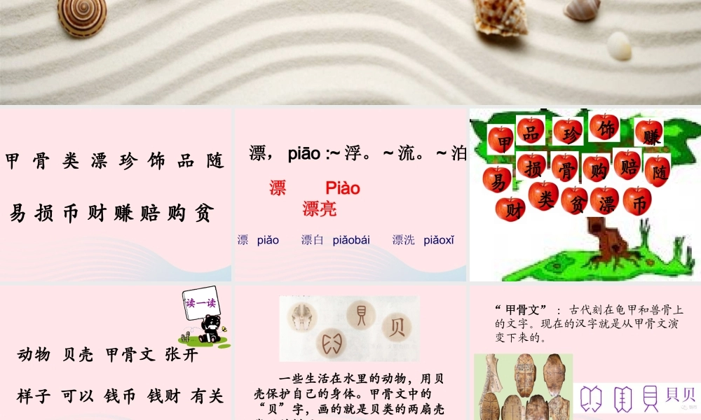 二年级语文下册 识字3《贝的故事》课件3 新人教版-新人教版小学二年级下册语文课件