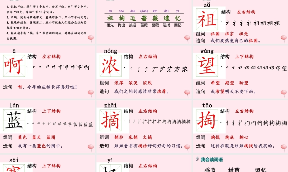 二年级语文下册 课文7 23 祖先的摇篮课堂教学课件 新人教版-新人教版小学二年级下册语文课件