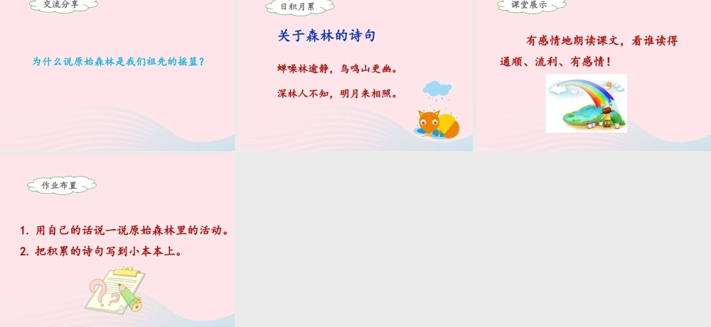 二年级语文下册 课文7 23《祖先的摇篮》（第2课时）课件 新人教版-新人教版小学二年级下册语文课件