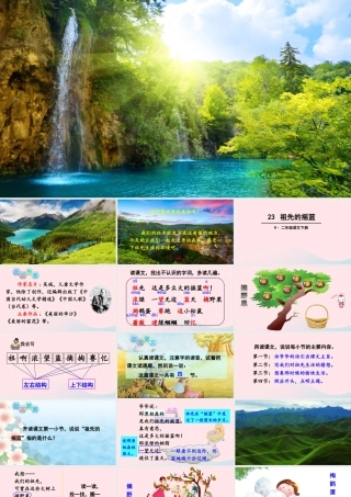 二年级语文下册 课文7 23《祖先的摇篮》教学课件 新人教版-新人教版小学二年级下册语文课件