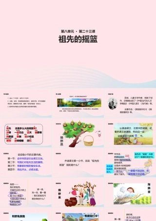 二年级语文下册 课文7 23《祖先的摇篮》课件 新人教版-新人教版小学二年级下册语文课件