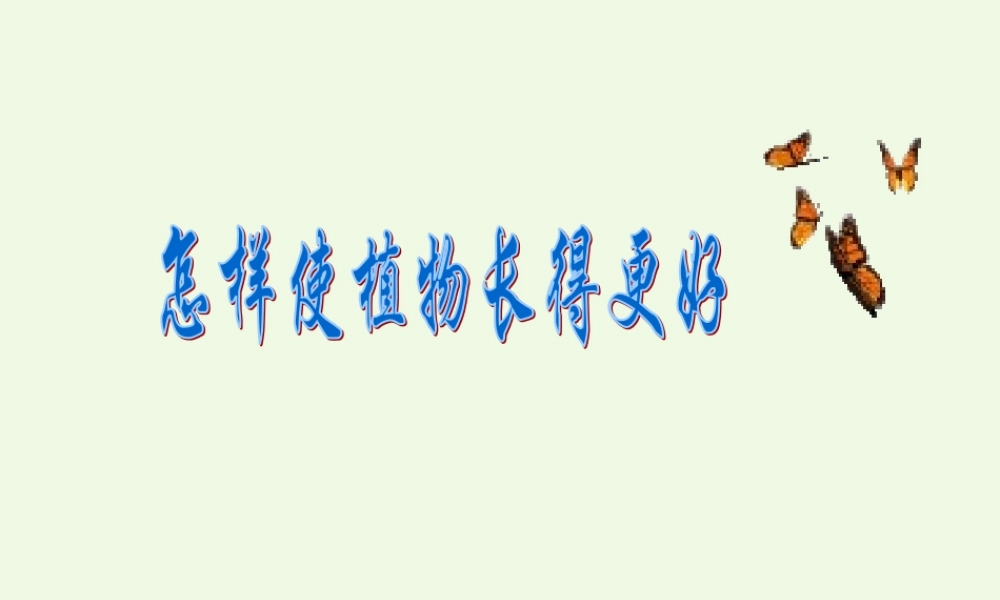 五年级科学上册 第3课 怎样使植物长得更好课件2 冀教版-冀教版小学五年级上册自然科学课件