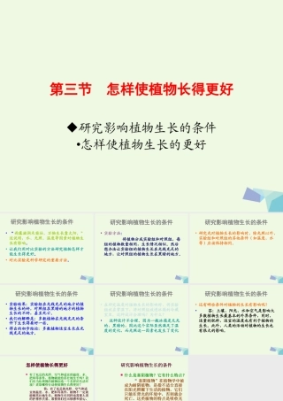 五年级科学上册 第3课 怎样使植物长得更好课件4 冀教版-冀教版小学五年级上册自然科学课件