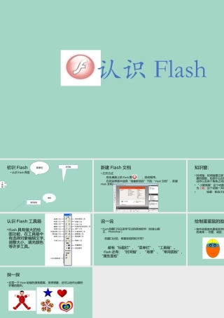 五年级信息技术下册 第二课 走进Flash《认识FLASH》课件1 河大版-河大版小学五年级下册信息技术课件