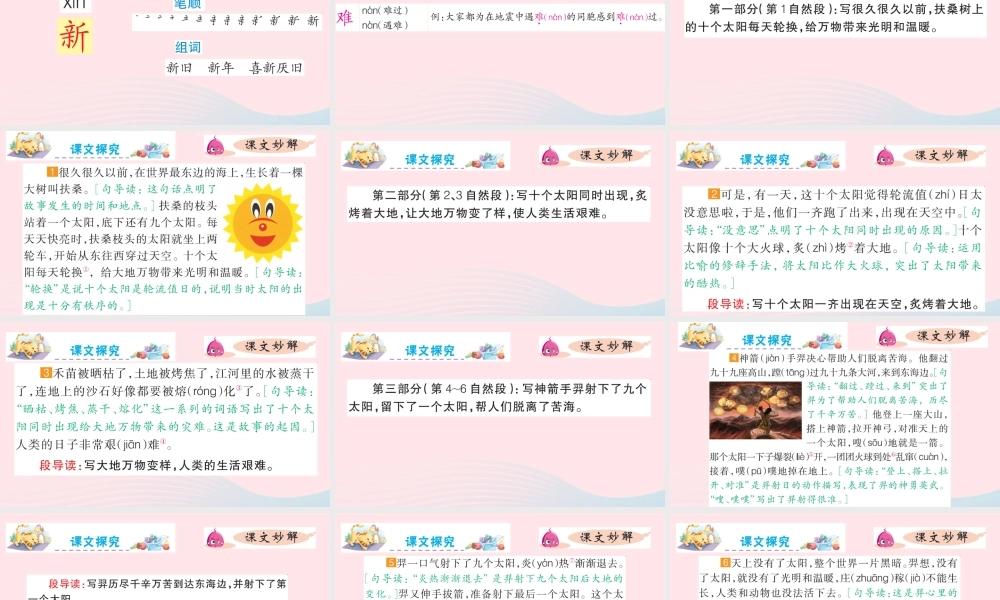 二年级语文下册 课文7 25 羿射九日课件 新人教版-新人教版小学二年级下册语文课件