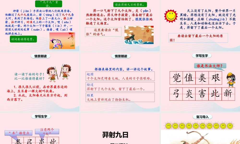 二年级语文下册 课文7 25 羿射九日课件 新人教版-新人教级下册语文课件