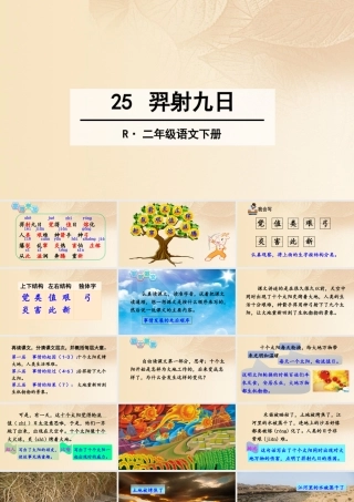 二年级语文下册 课文7 25 羿射九日课件1 新人教版-新人教版小学二年级下册语文课件