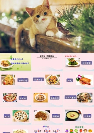 二年级语文下册 识字4《中国美食》教学课件2 新人教版-新人教版小学二年级下册语文课件