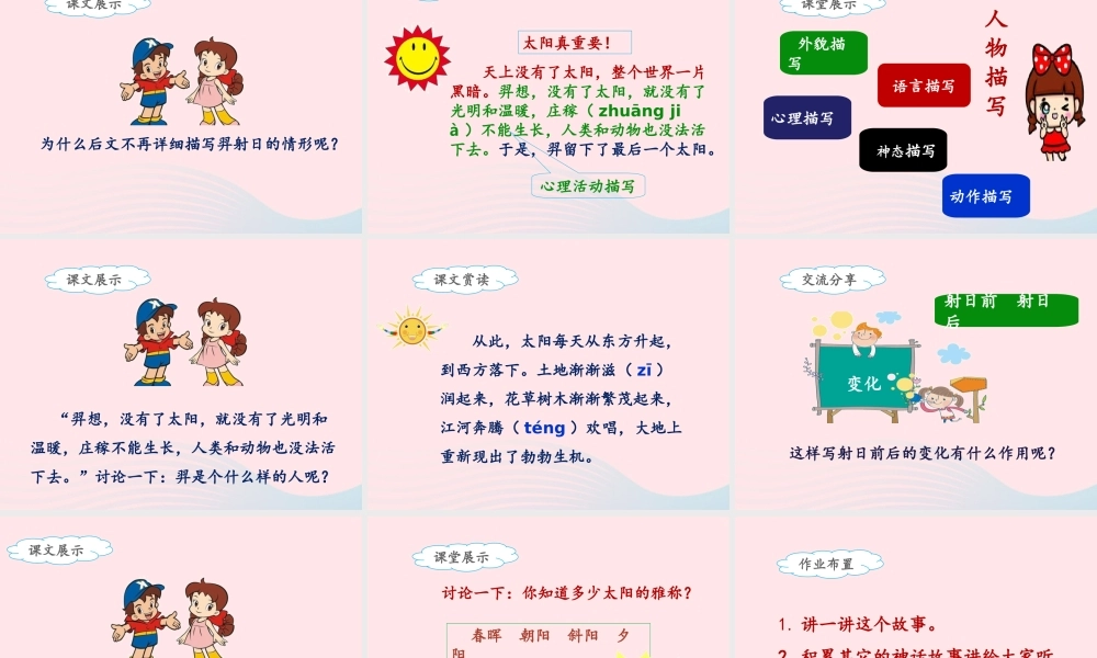 二年级语文下册 课文7 25《羿射九日》（第2课时）课件 新人教版-新人教版小学二年级下册语文课件