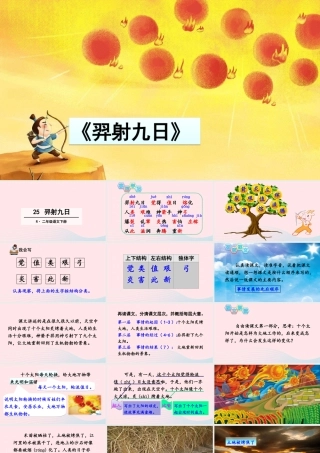 二年级语文下册 课文7 25《羿射九日》教学课件 新人教版-新人教版小学二年级下册语文课件