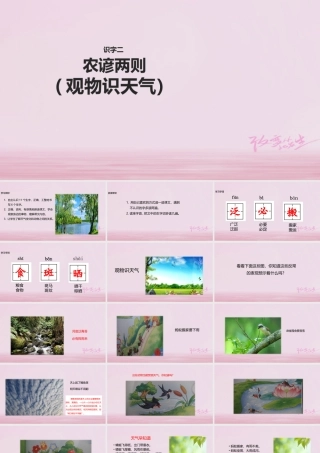 二年级语文下册 识字二 农谚两则（观物识天气）课件 西师大版-西师大版小学二年级下册语文课件