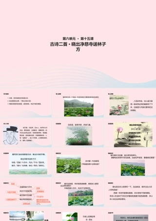 二年级语文下册 课文5 15《古诗二首》晓出净慈寺送林子方教学课件 新人教版-新人教版小学二年级下册语文课件