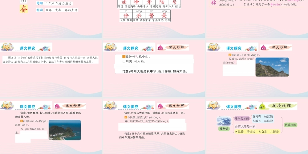 二年级语文下册 识字1《神州谣》课件3 新人教版-新人教版小学二年级下册语文课件