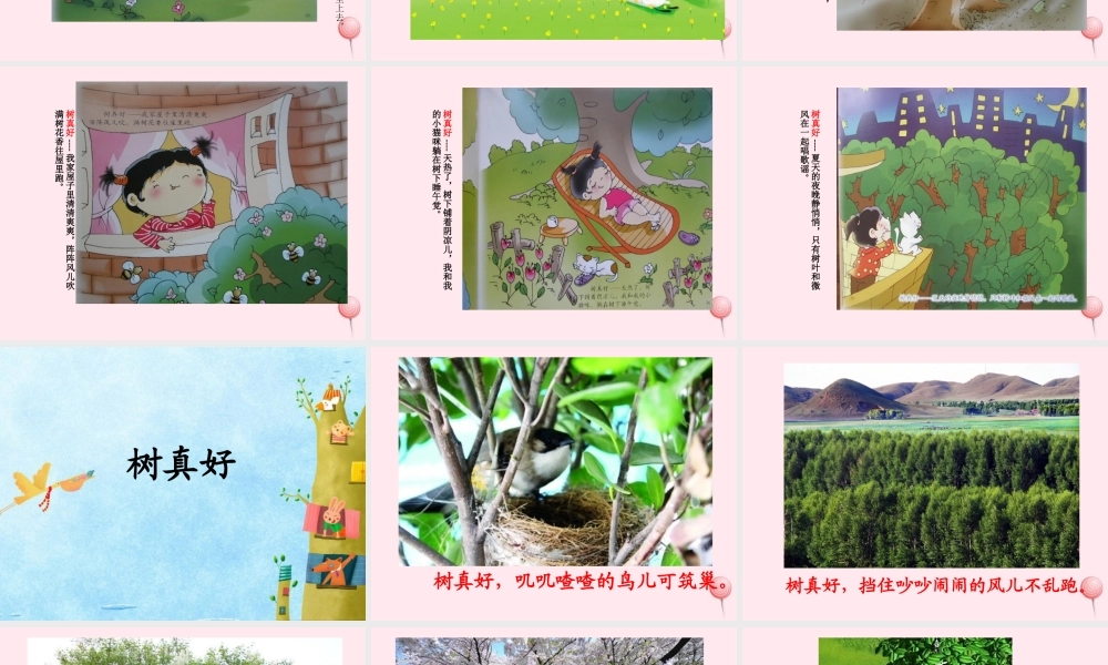 二年级语文下册 课文8 第22课《树真好》课件 鄂教版-鄂教版小学二年级下册语文课件