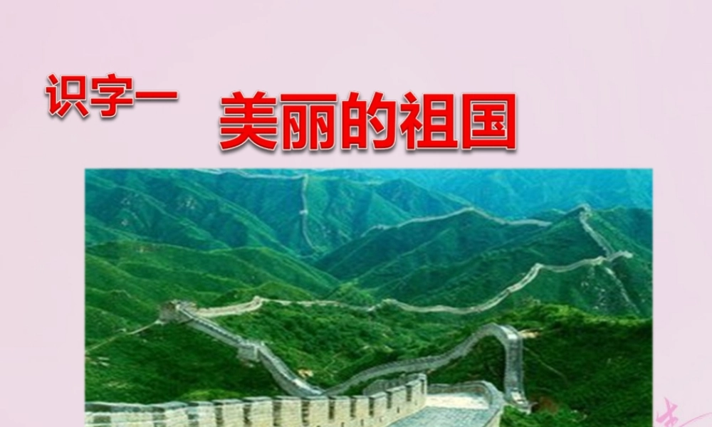 二年级语文下册 识字一 美丽的祖国课件 西师大版-西师大版小学二年级下册语文课件