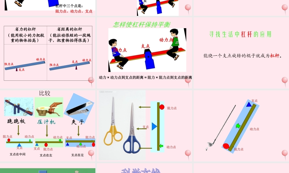 五年级科学下册 第2课《撬棍的学问》课件2 冀教版-冀教版小学五年级下册自然科学课件