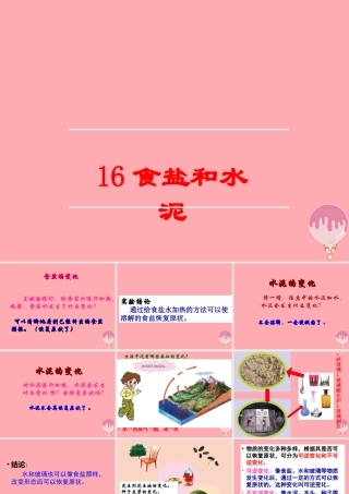 五年级科学上册 第16课 食盐和水泥课件2 青岛版-青岛版小学五年级上册自然科学课件